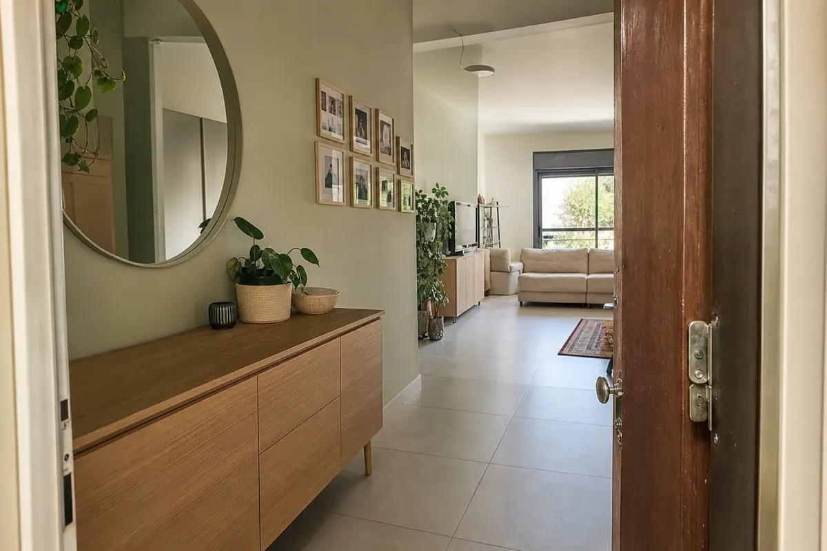 A real front door and entrance