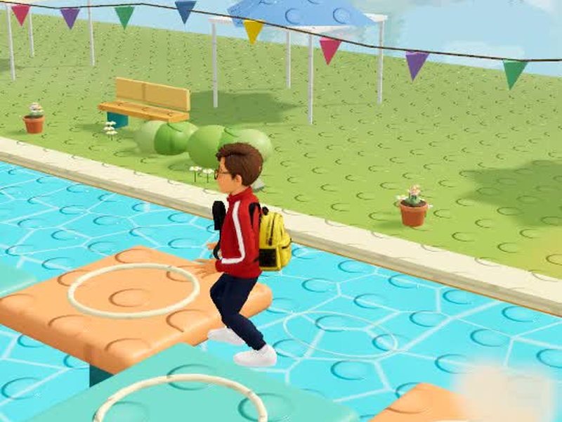 Brick world made of snap-together bricks